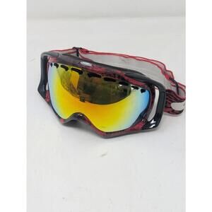 Vintage Oakley Crowbar Snow Goggles Red Iridium Lens